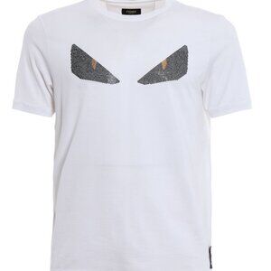 🖤NWOT💛 FENDI Monster T-shirt in White with Black and Gold Eyes✨